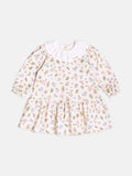 Girls Floral Dress with Peter Pan Collar