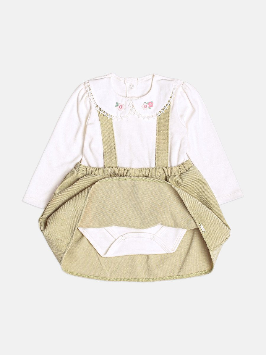 Girls Velvet Dress with Collar