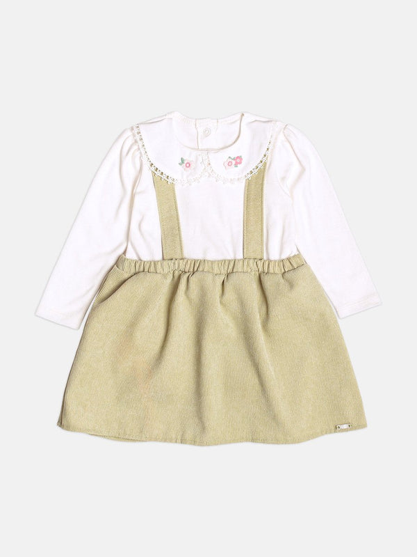 Girls Velvet Dress with Collar
