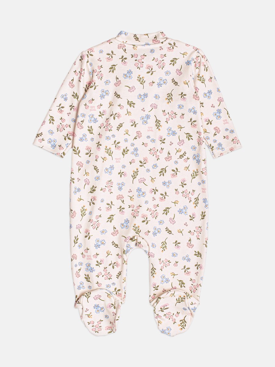 Girls Floral Romper with Ruffle