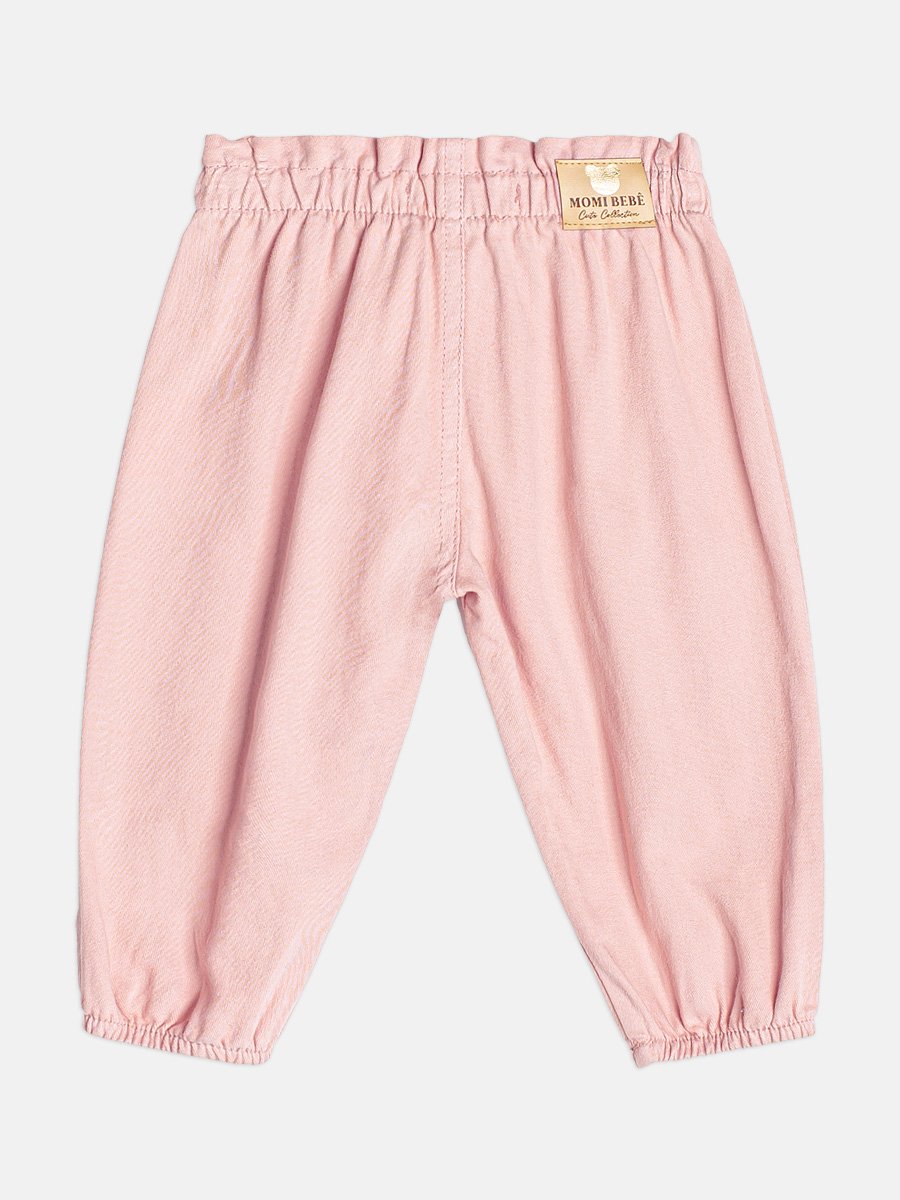 Girls Satin Pants with Bow