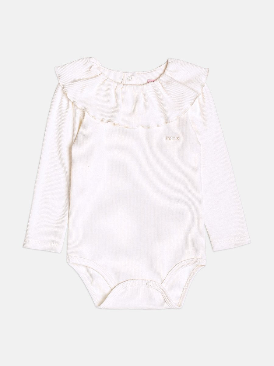 Momi Baby Girls' Bodysuit – Ribbed Bodysuit with Collar