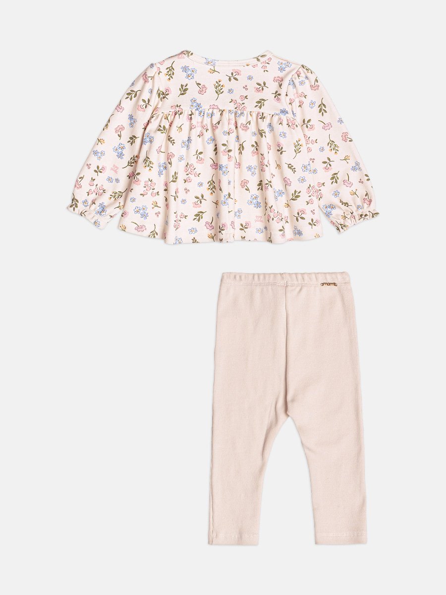 Girls Long Sleeve Floral Set