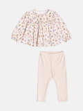 Girls Long Sleeve Floral Set