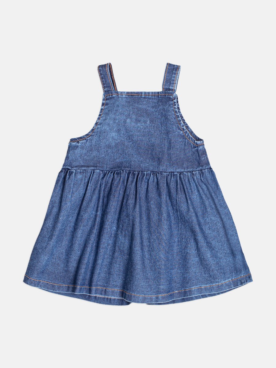 Momi Girls' Pinafore Dress – Denim Hello Kitty