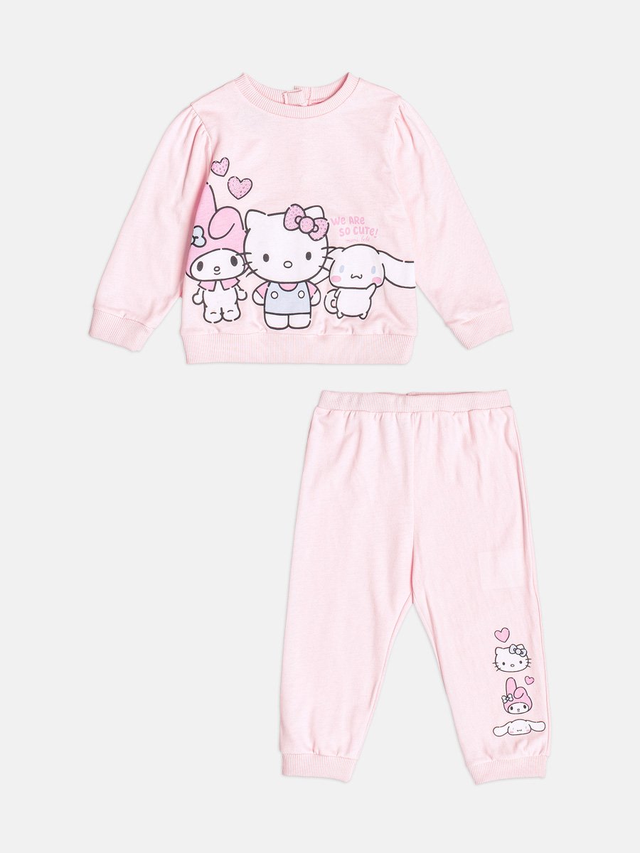 Momi Girls' Set – Fleece Hello Kitty