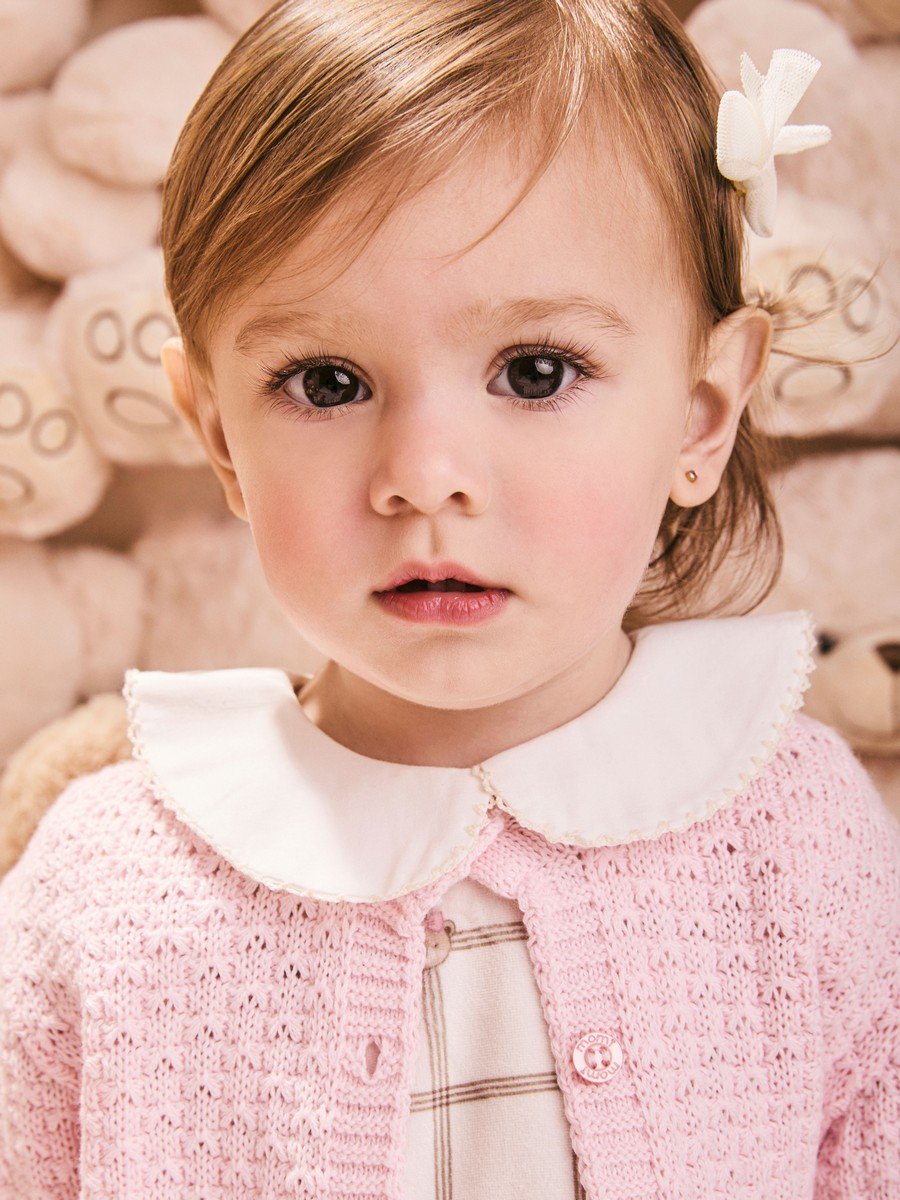 Momi Girls' Jacket – Pink Knit