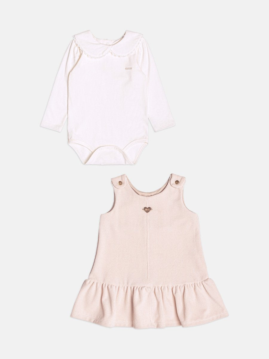 Girls Corduroy Set with Embroidered Collar