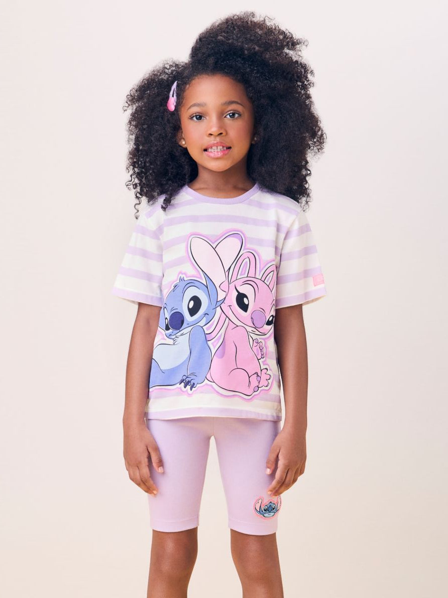 Stitch and Angel Striped Set