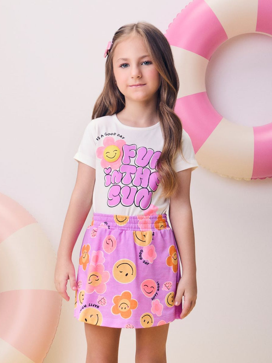 Set with Floral Smile Patch