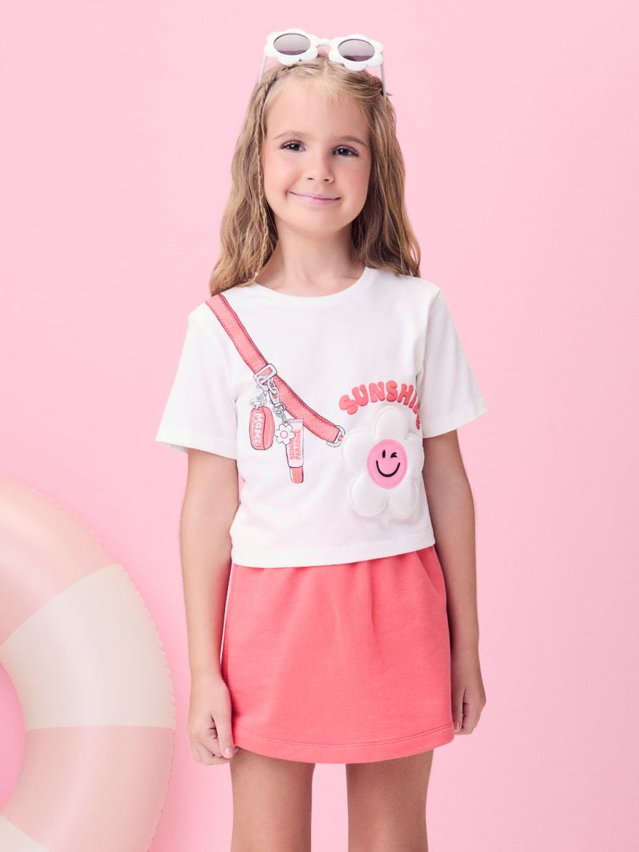 Pink Set with Flower Bag