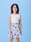 Striped Set with Bow and Cherries