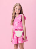 Pink Butterfly Tricoline Set
