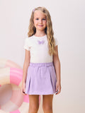 Lilac Set with Butterfly Patch and Rhinestones