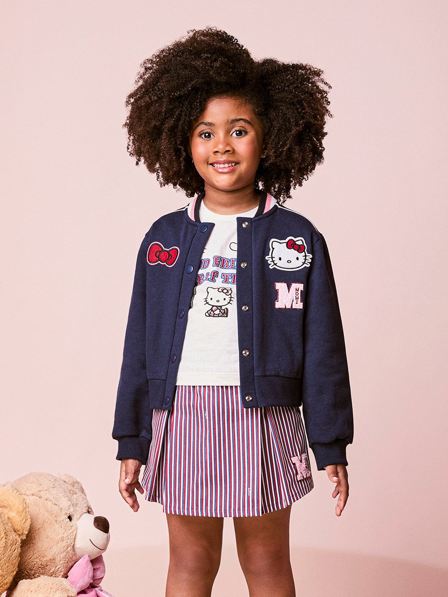 Children's Jacket with Hello Kitty Knit Collar