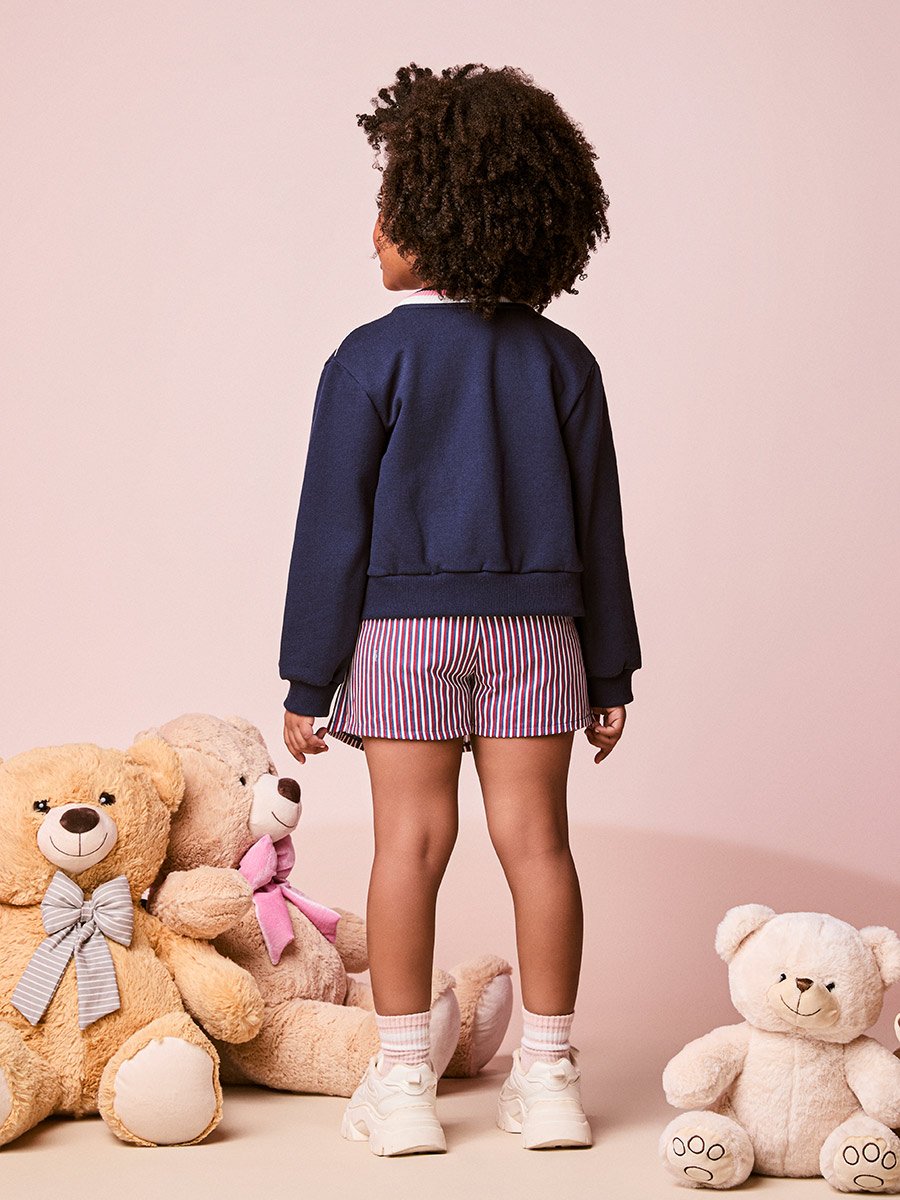 Children's Jacket with Hello Kitty Knit Collar