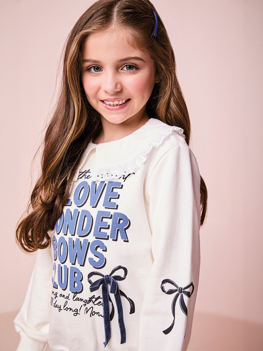 Children's Set Lettering Girl with Bow