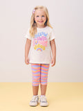 Set with Rainbow Print and Rhinestones