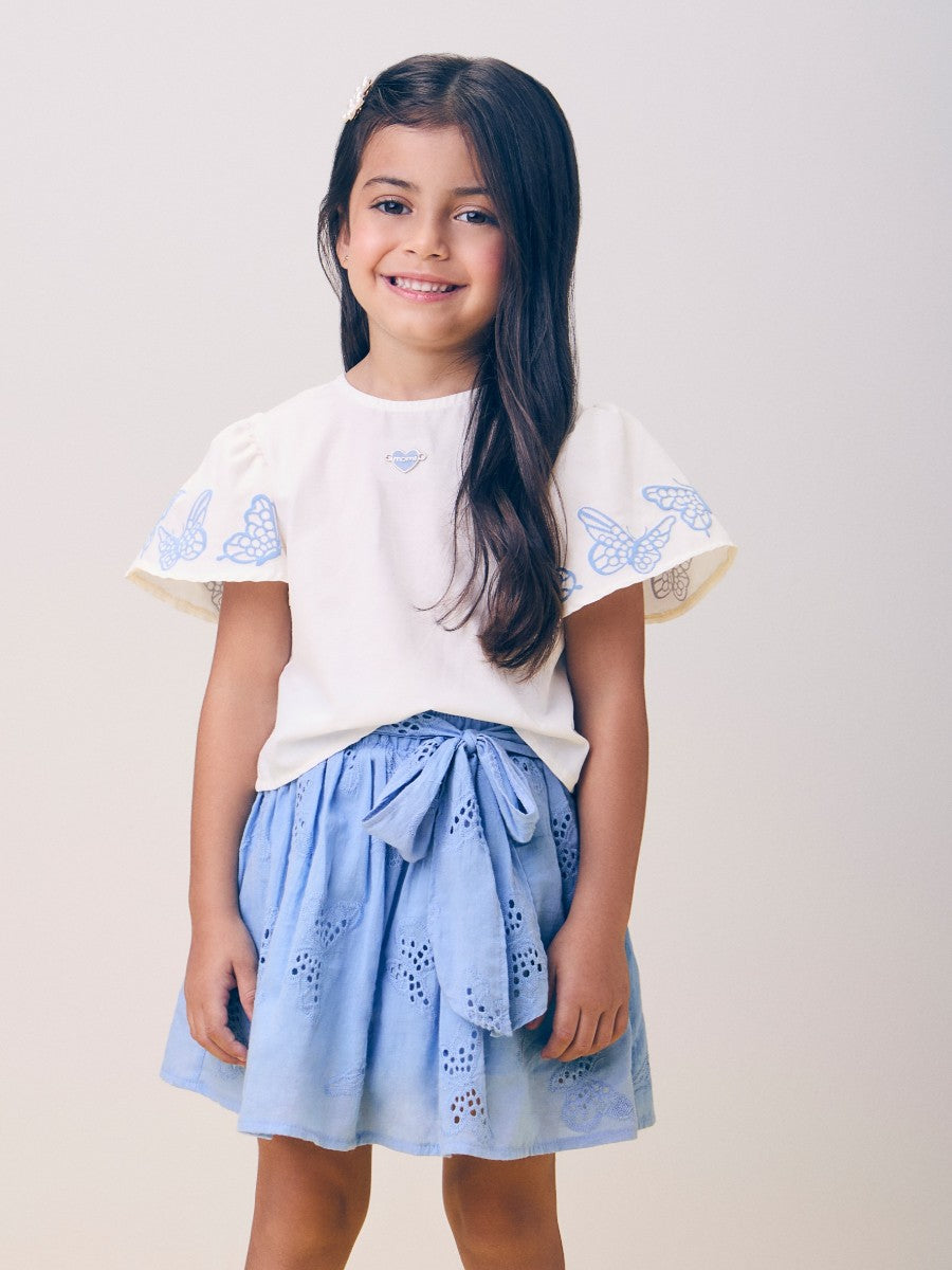 Blue Set with Butterfly Sleeves