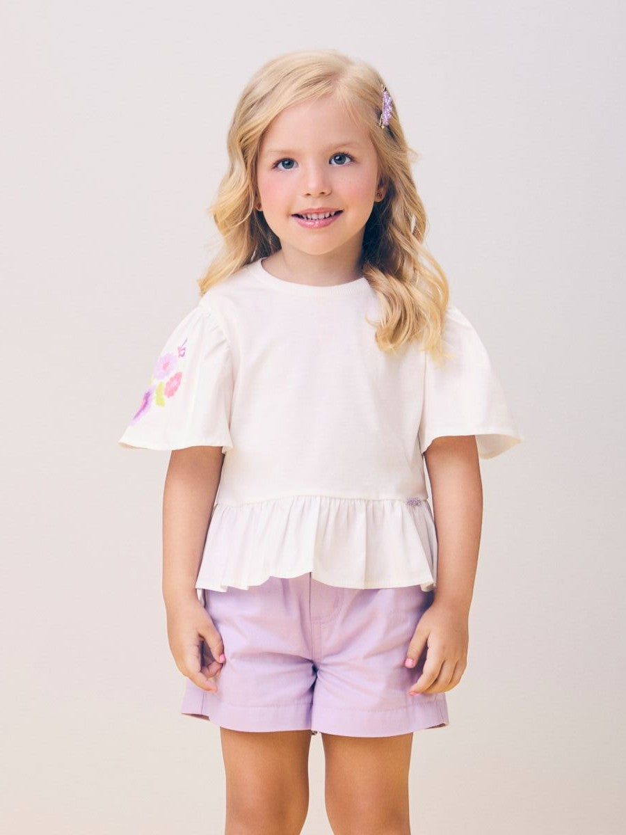 Set with Flower Embroidery
