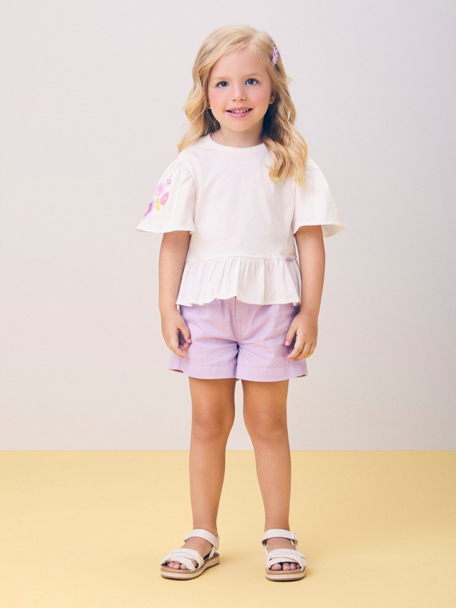 Set with Flower Embroidery