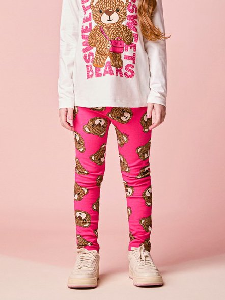 Momi Girls' Set – Long Sleeve Little Bear Knit