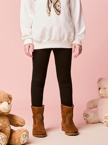Momi Girls' Set – Long Sleeve with Scarf Print