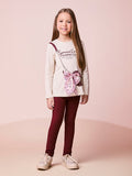 Girls Long Sleeve Heart Bag Set