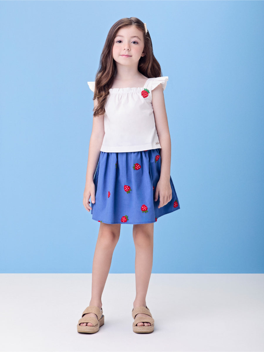 Blue Set with Strawberry Patch