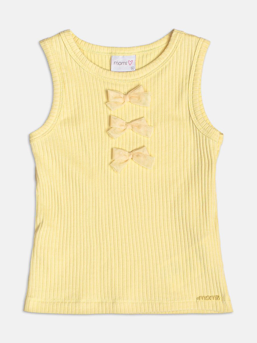 Ribbed Tank Top with Bows