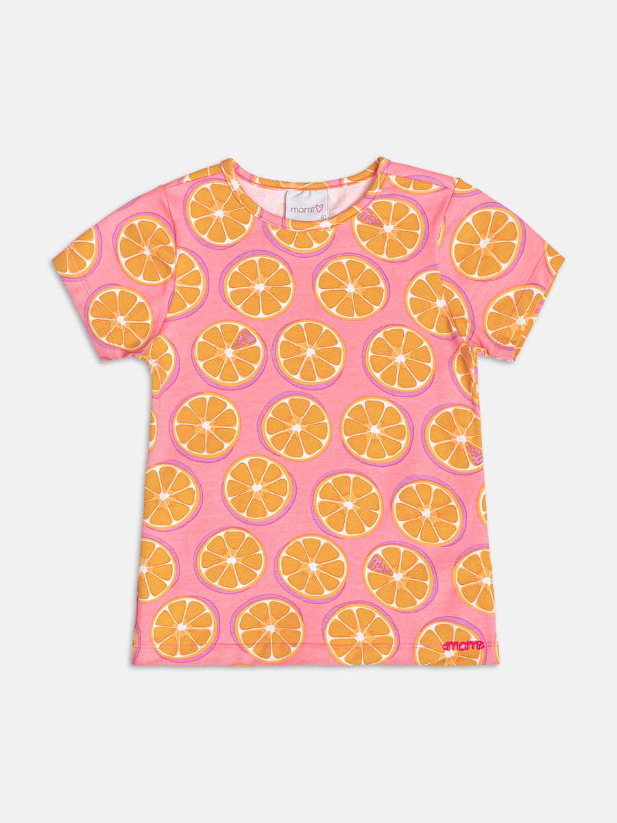 Pink Fruit Print Blouse