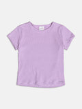 Basic Lilac Ribbed Blouse