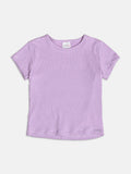Basic Lilac Ribbed Blouse