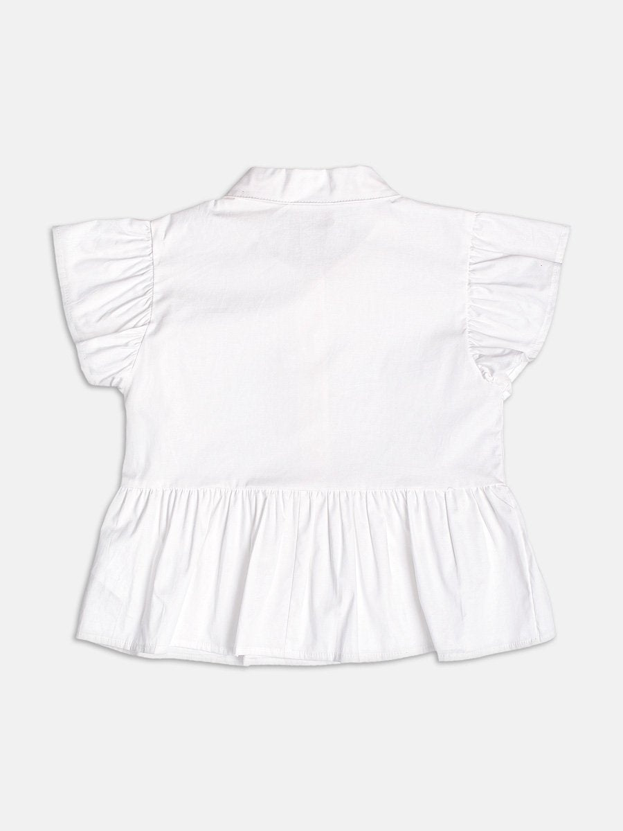 Off Tricoline Shirt with Bows