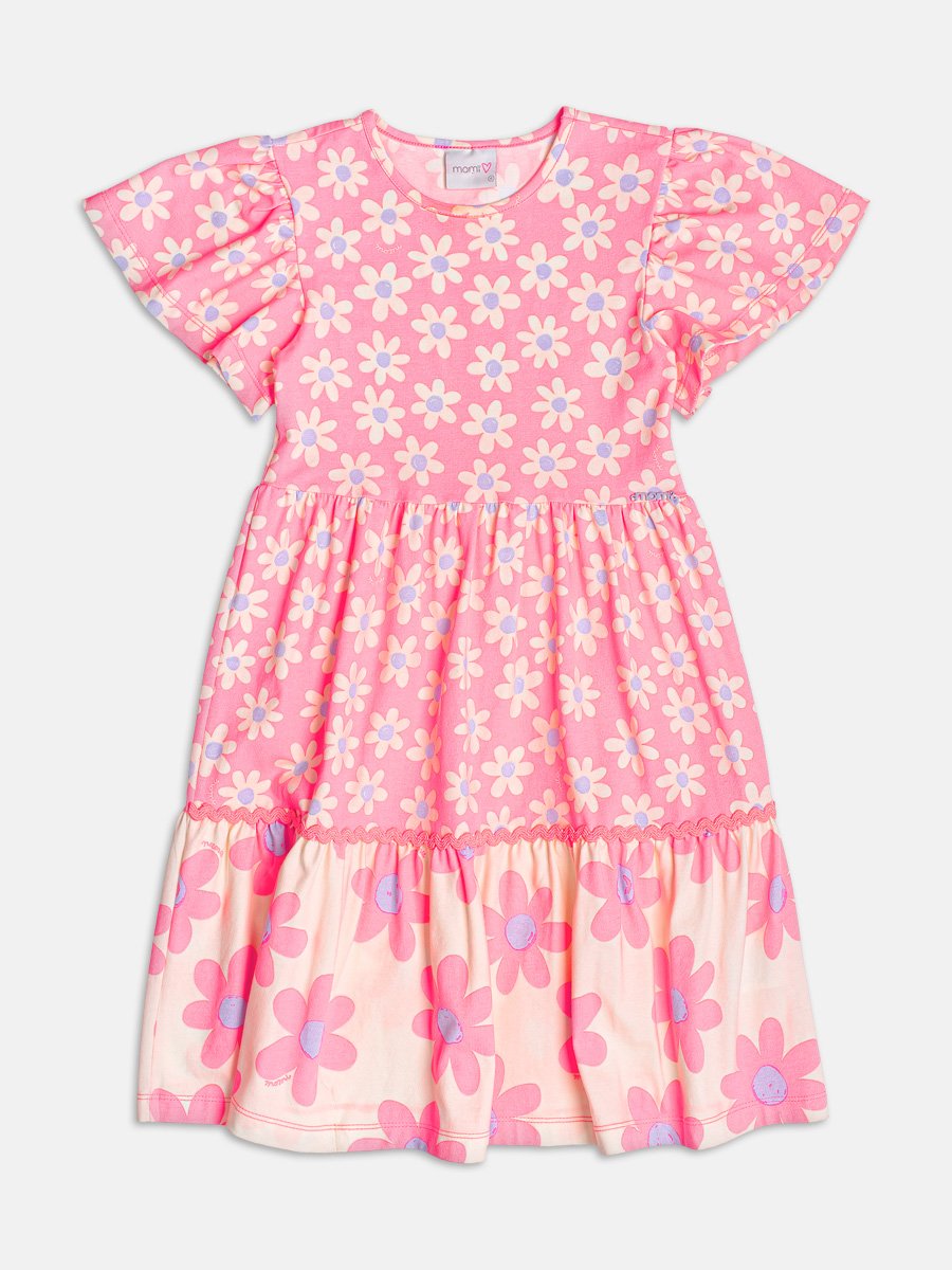Neon Pink Floral Dress