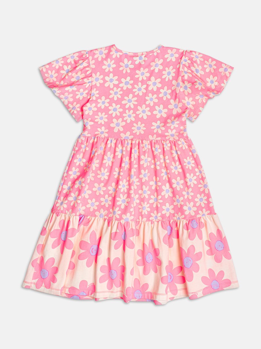 Neon Pink Floral Dress