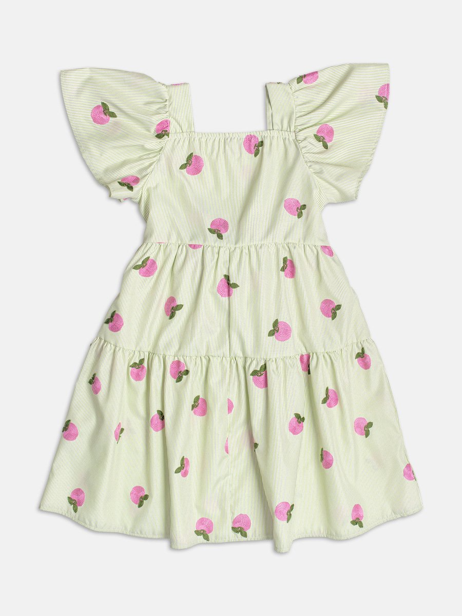 Light Green Apple Dress with Bow