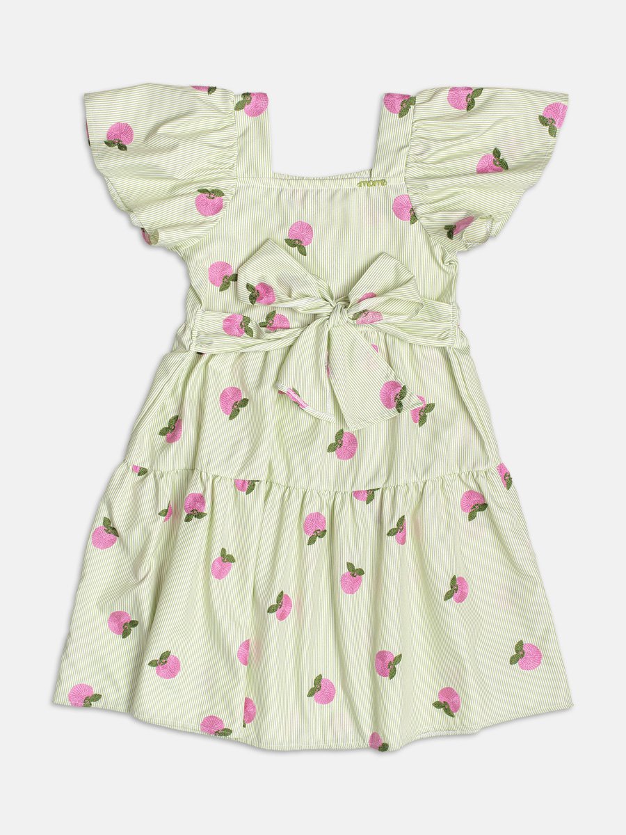 Light Green Apple Dress with Bow
