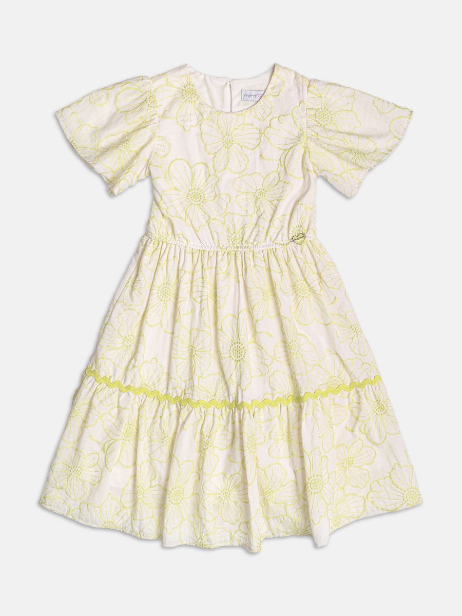 Laise Neon Dress with Flowers