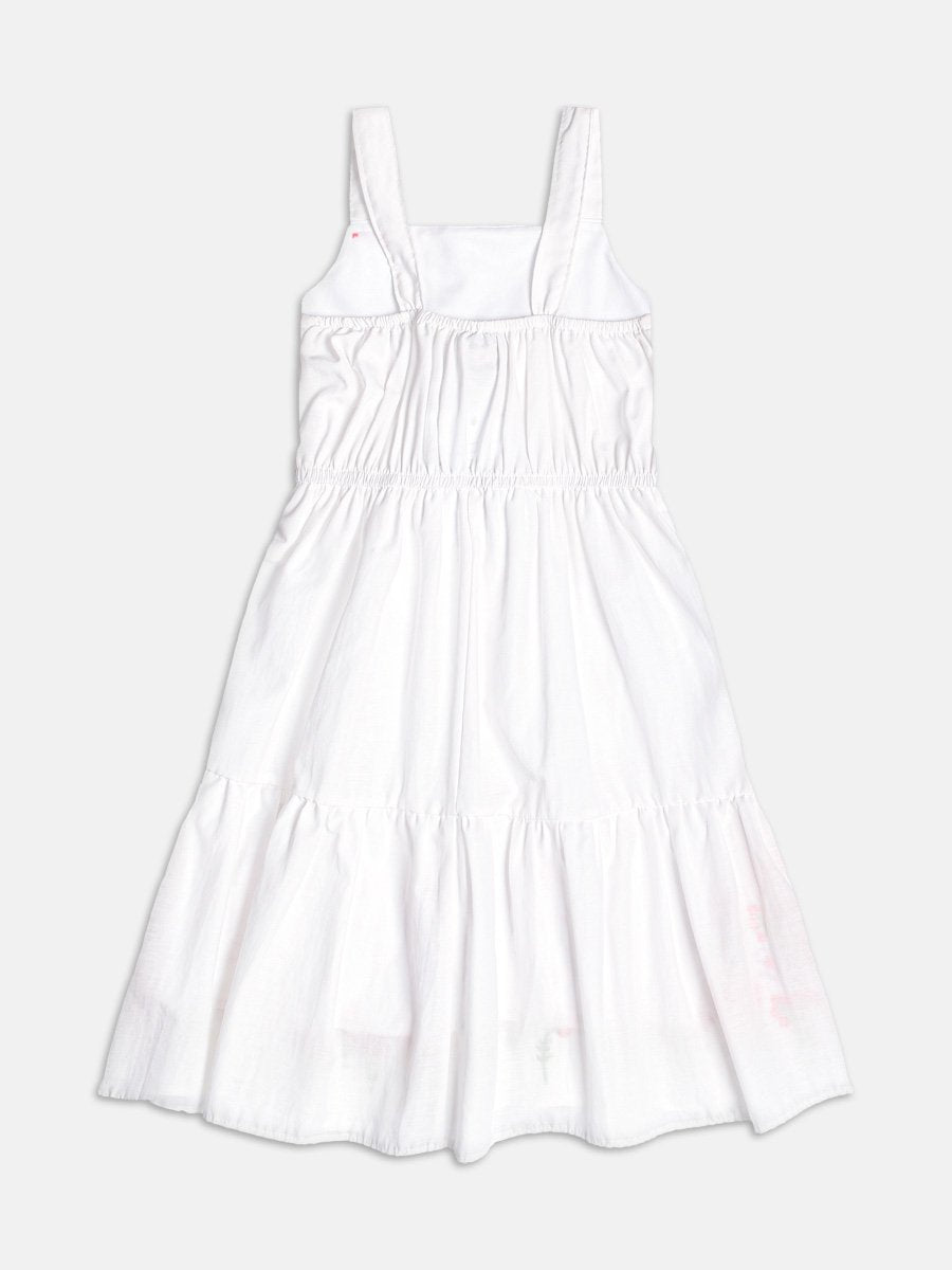 Dress with Embroidered Flowers
