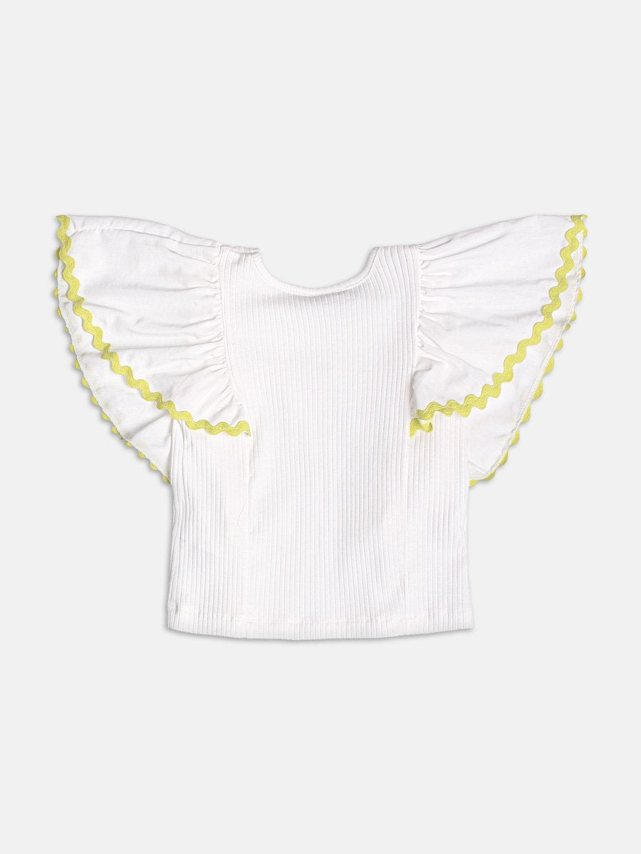Ribbed Off Blouse with Sianinha