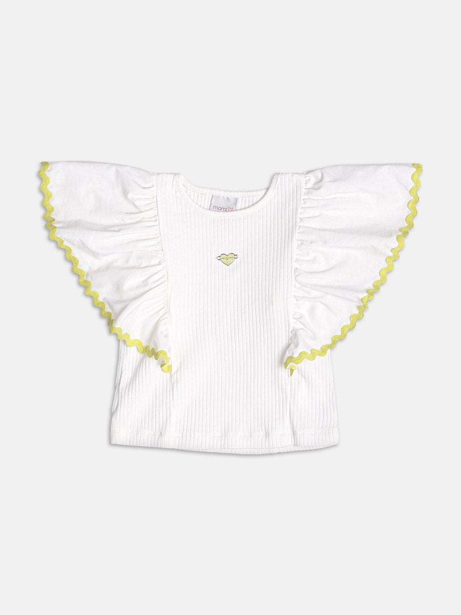 Ribbed Off Blouse with Sianinha