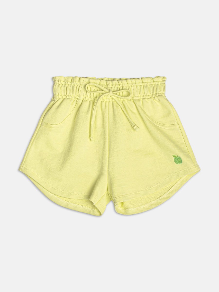 Short Green Sweatshirt with Embroidery