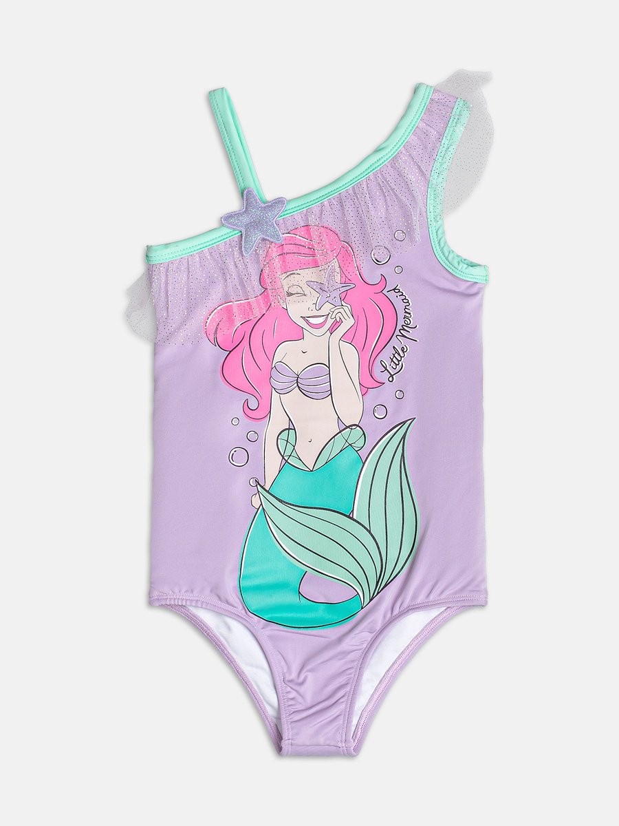 Lilac Little Mermaid Swimsuit with Ruffles