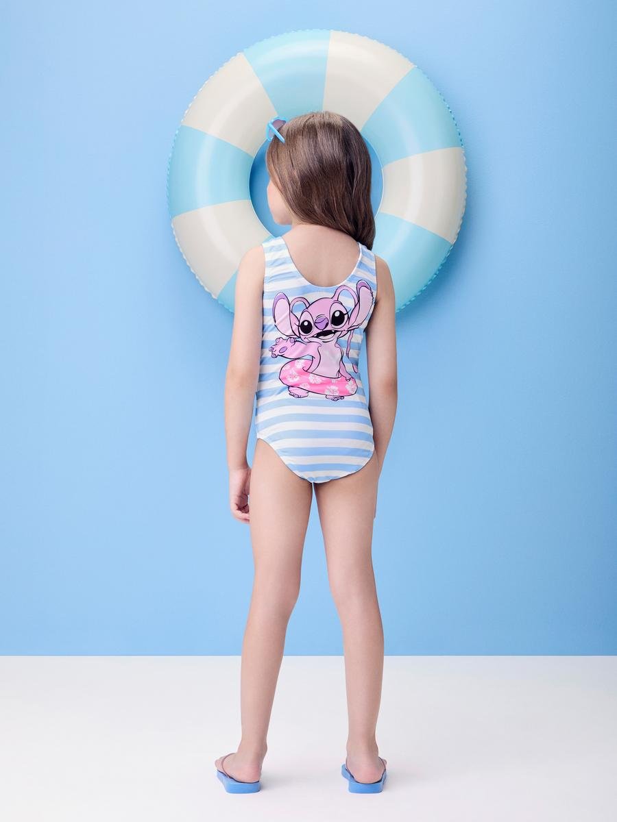 Stitch and Angel Striped Swimsuit