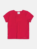 Preppy Red Ribbed Blouse