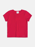 Preppy Red Ribbed Blouse