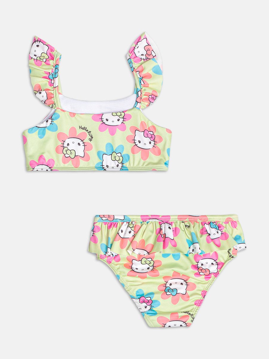 Hello Kitty and Flowers Neon Bikini
