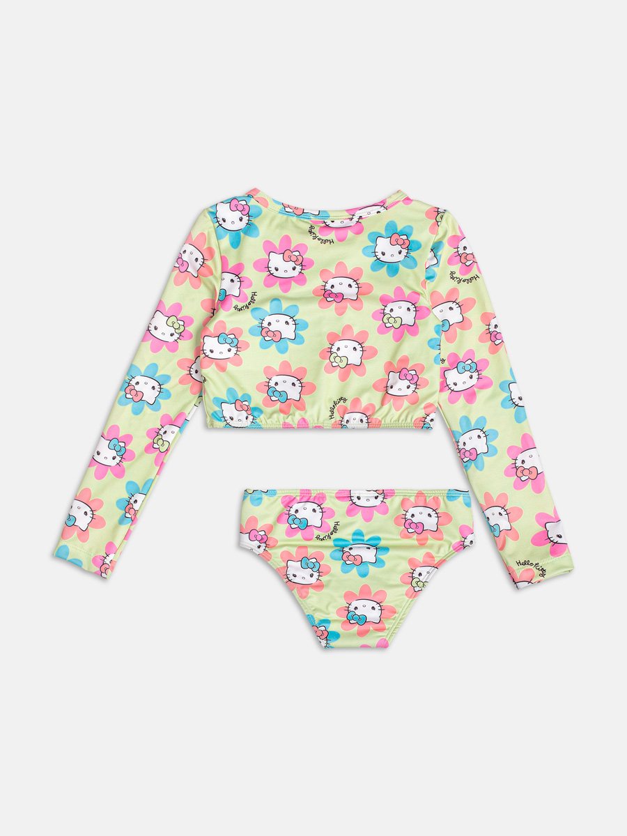 Hello Kitty Neon Long Sleeve Bikini