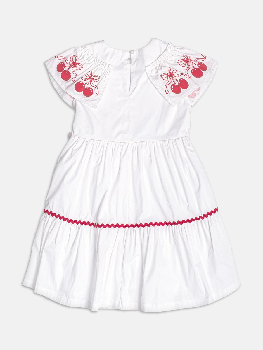 Cherries Tricoline Dress